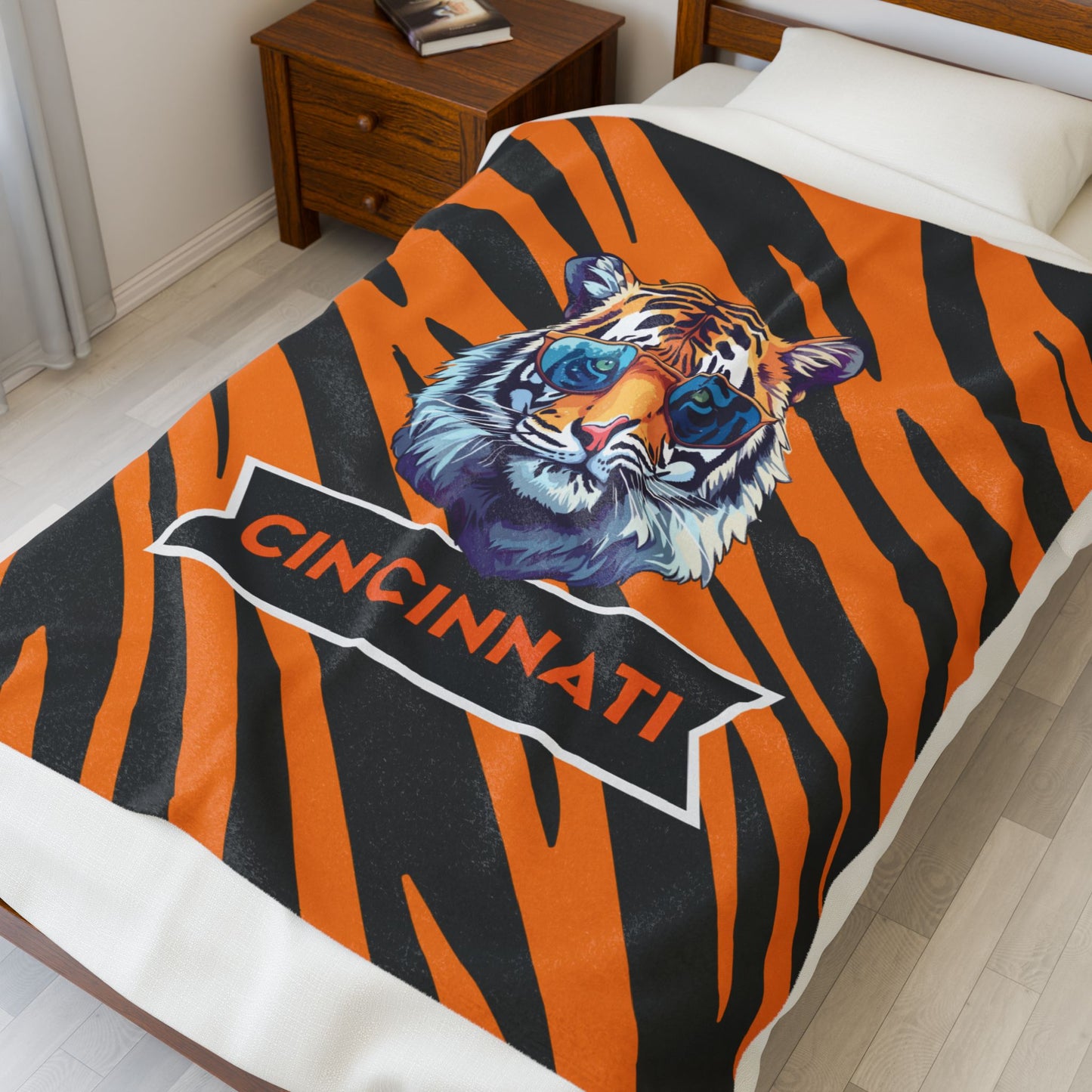Cincinnati Bengal Tiger Striped Blanket