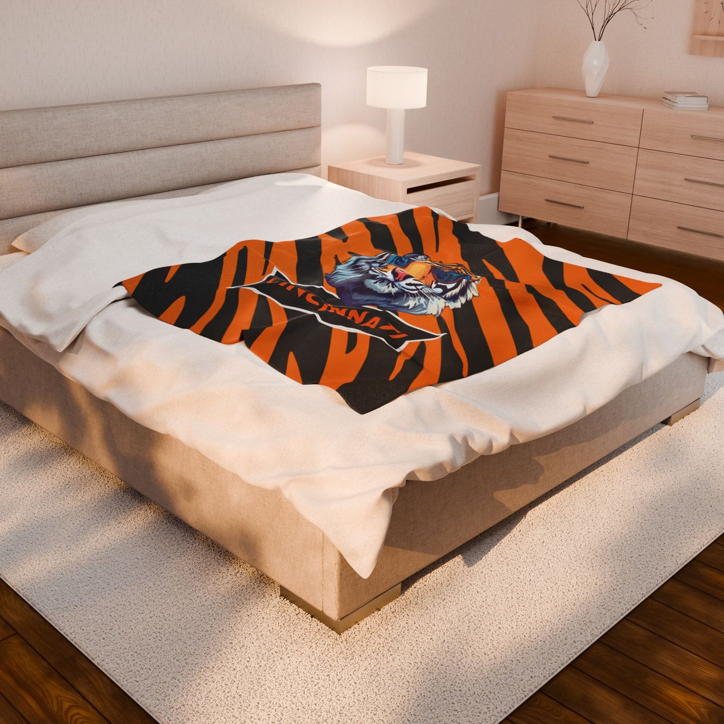Cincinnati Bengal Tiger Striped Blanket