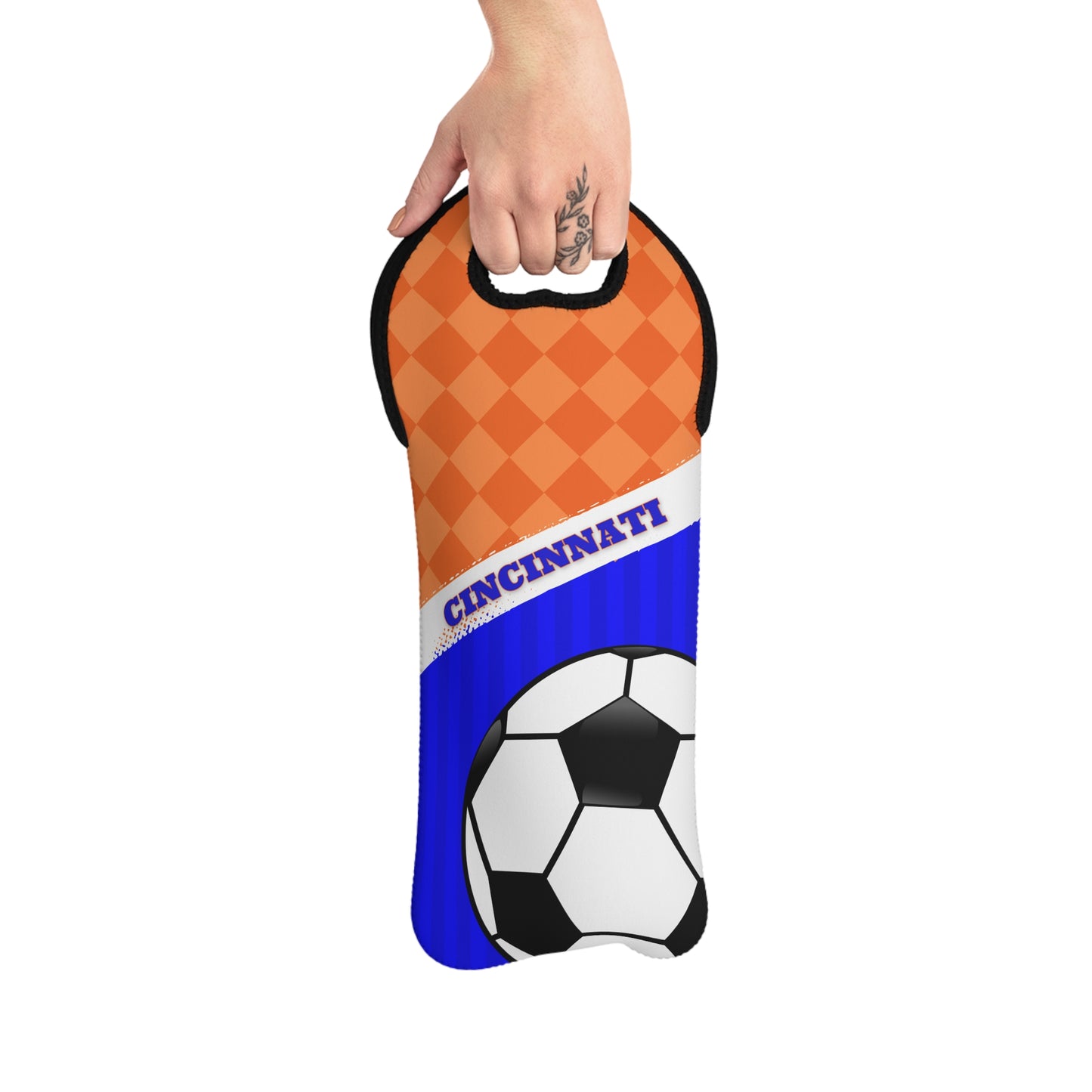 Cincinnati Soccer Wine Tote Bag