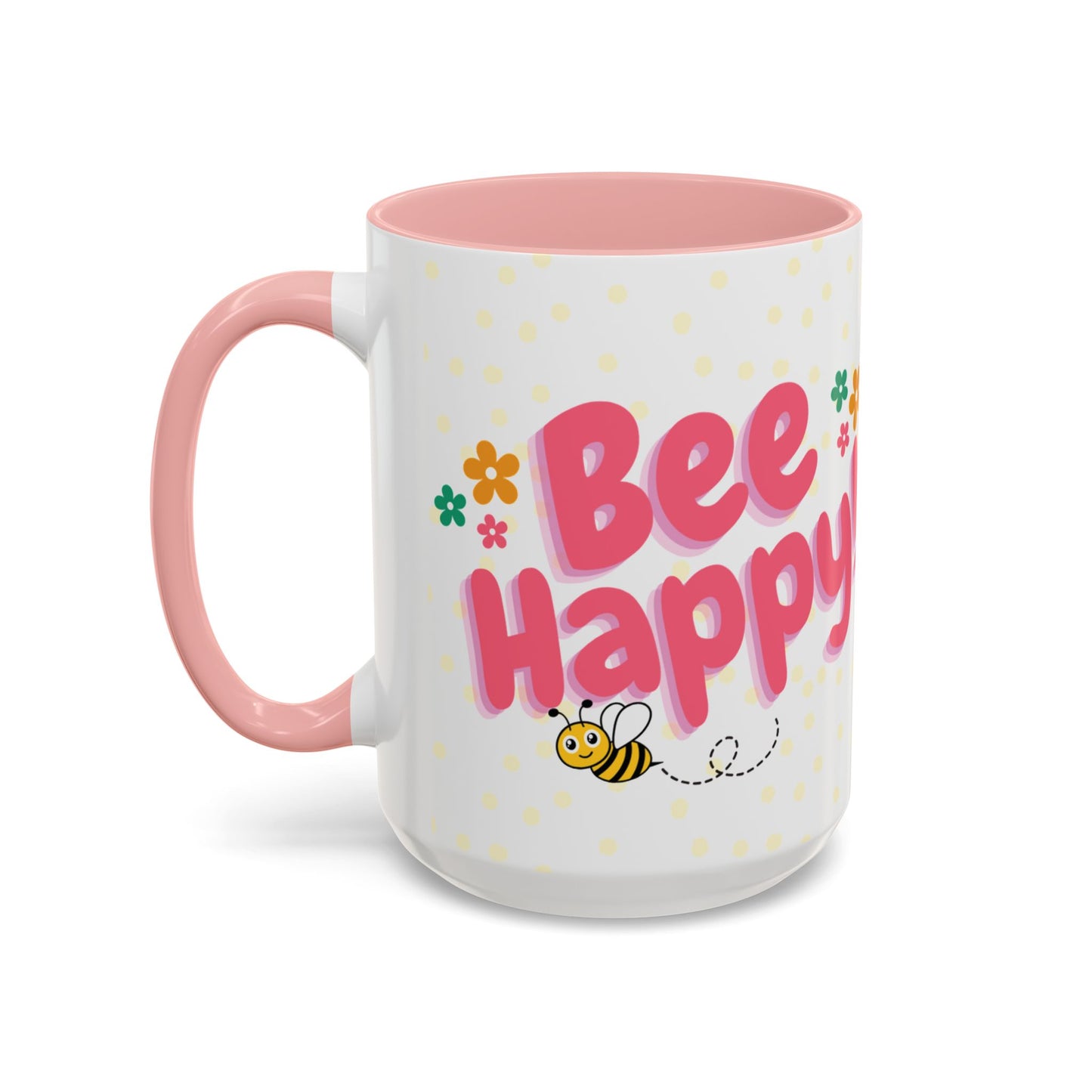 Bee Happy Flower Black Cat Coffee Mug