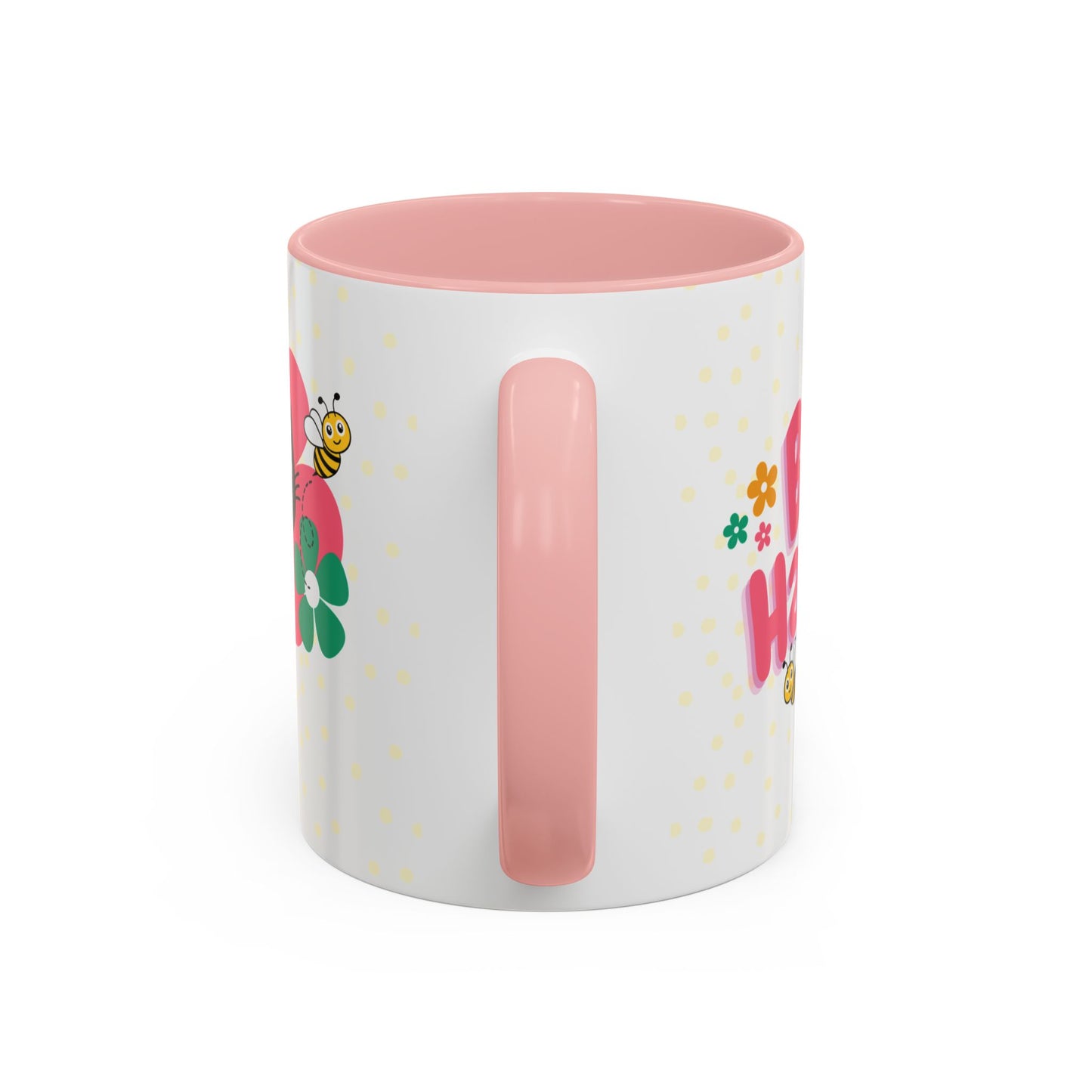 Bee Happy Flower Black Cat Coffee Mug