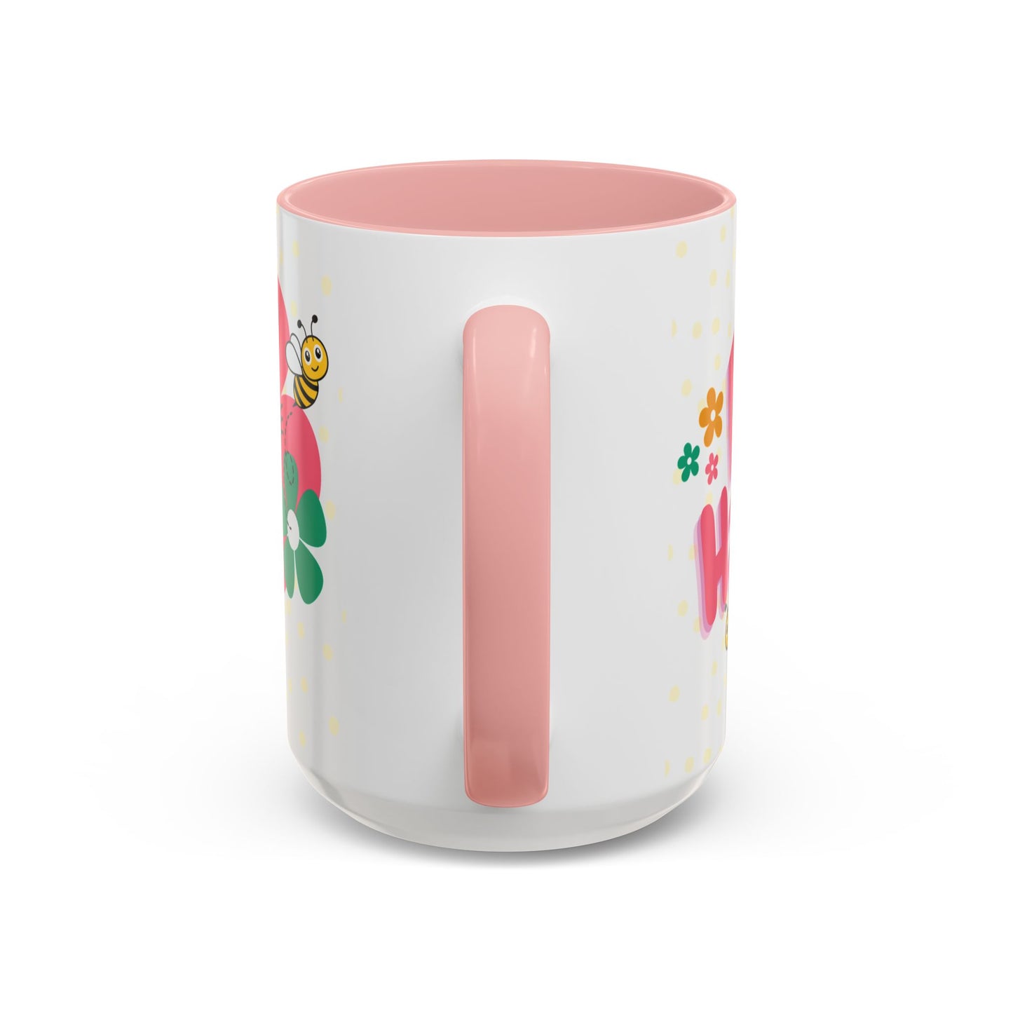 Bee Happy Flower Black Cat Coffee Mug