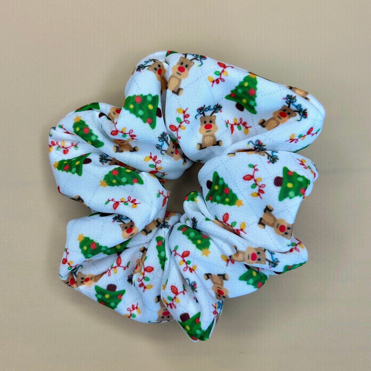 Christmas Tree & Reindeer Scrunchie