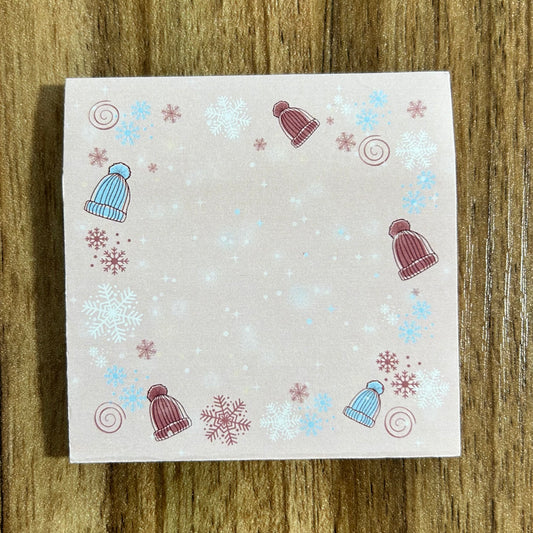 Pom Pom Hat 3" x 3" Sticky Notes