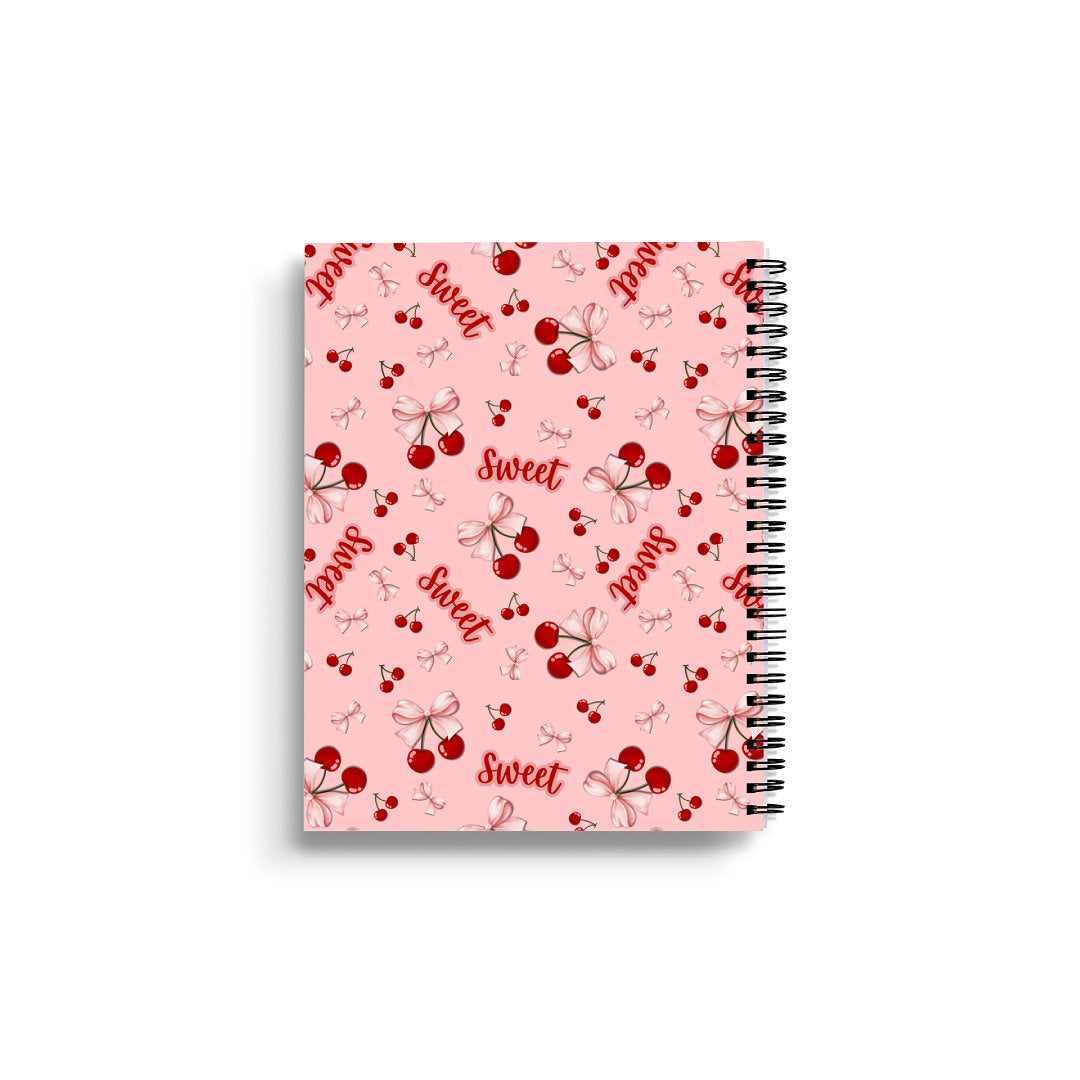 Ribbon Cherry Pattern Notebook