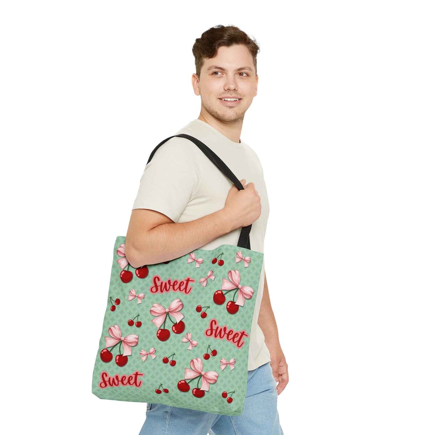 You're Sweet Ribbon Cherry Tote Bag