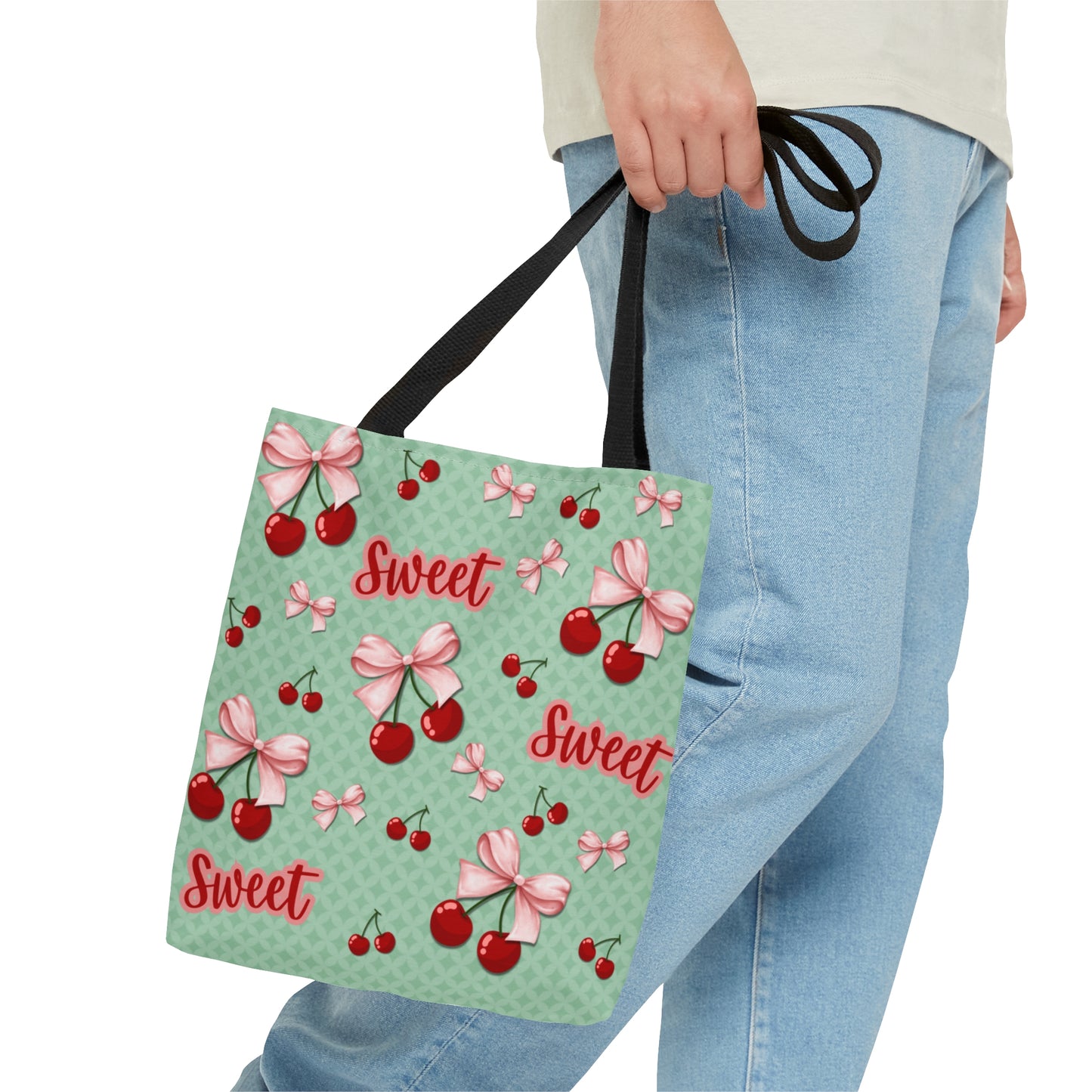 You're Sweet Ribbon Cherry Tote Bag