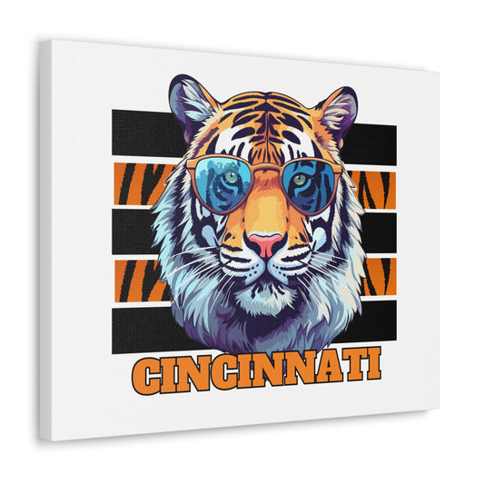 Cincinnati Bengal Tiger Stripe Canvas Gallery Wrap