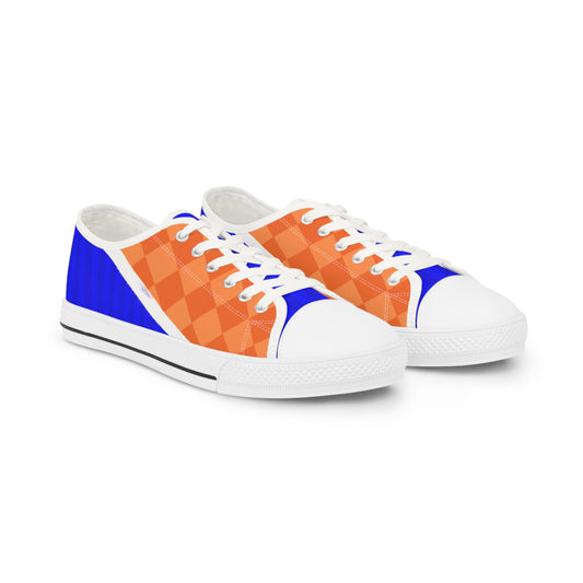 Men's Cincinnati Soccer Orange And Blue Low Top Sneakers