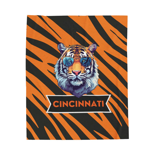 Cincinnati Bengal Tiger Striped Blanket