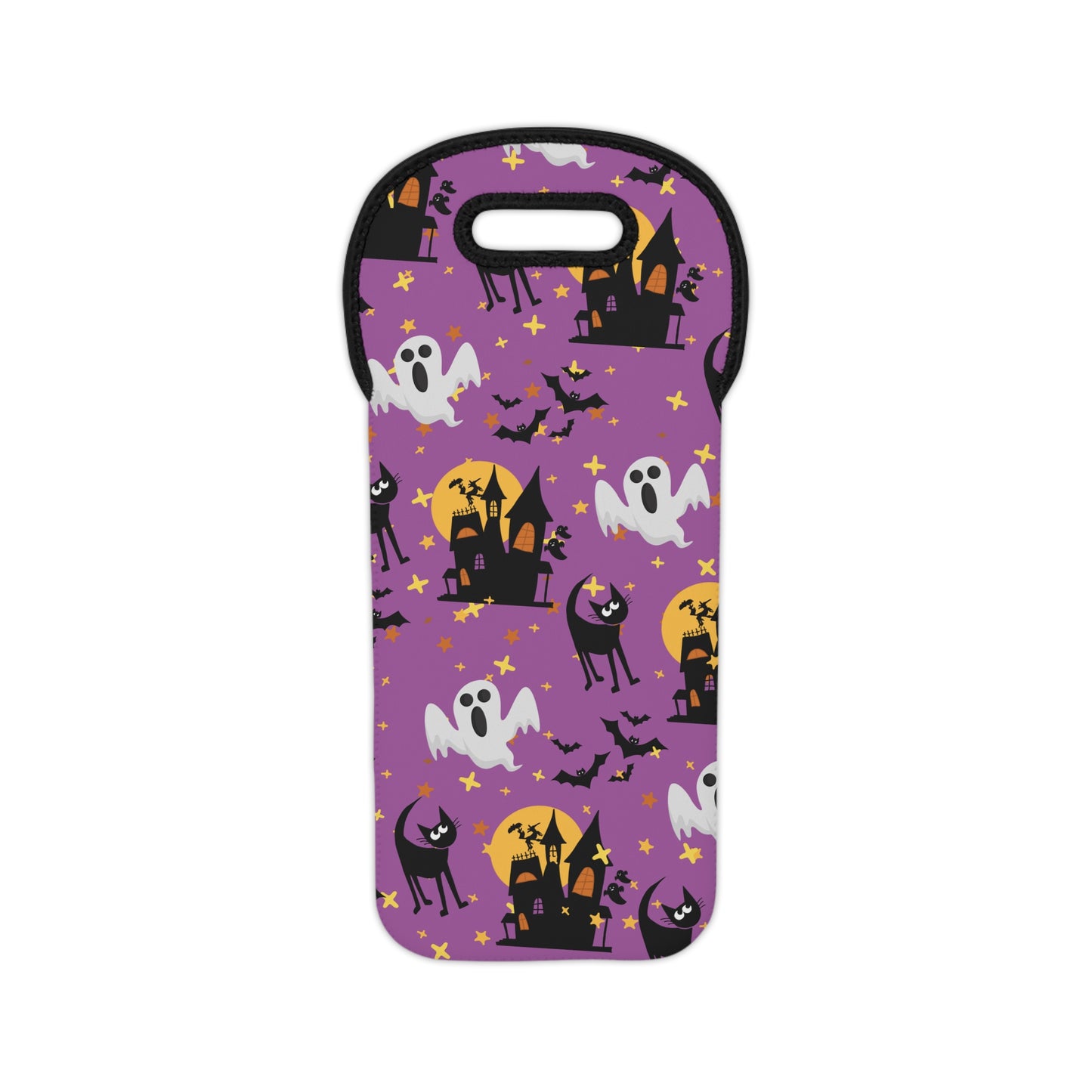 Black Cat I'm Spooky All The Time Wine Tote Bag