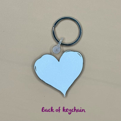 Cheetah Print Heart Keychain