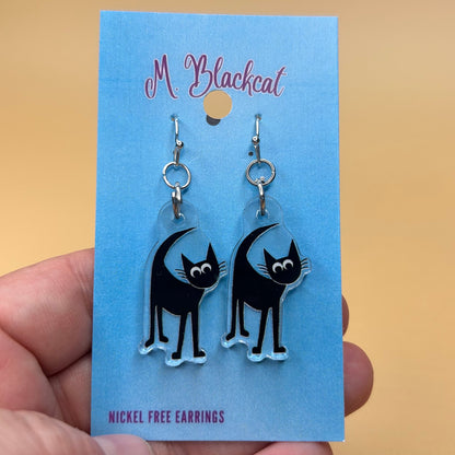 Black Cat Earrings
