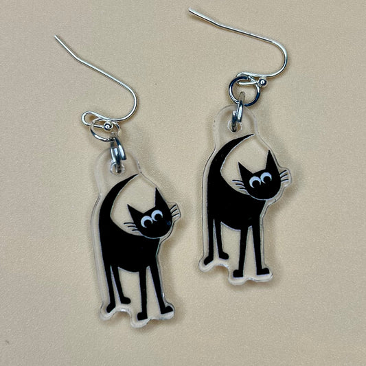 Black Cat Earrings