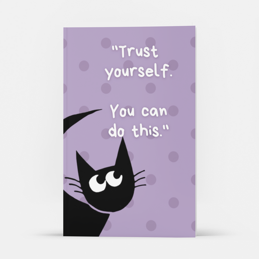 M Blackcat Collection Motivational Dotted Bullet Grid Journal: Trust Yourself Design, 6x9" with 100 White Pages.