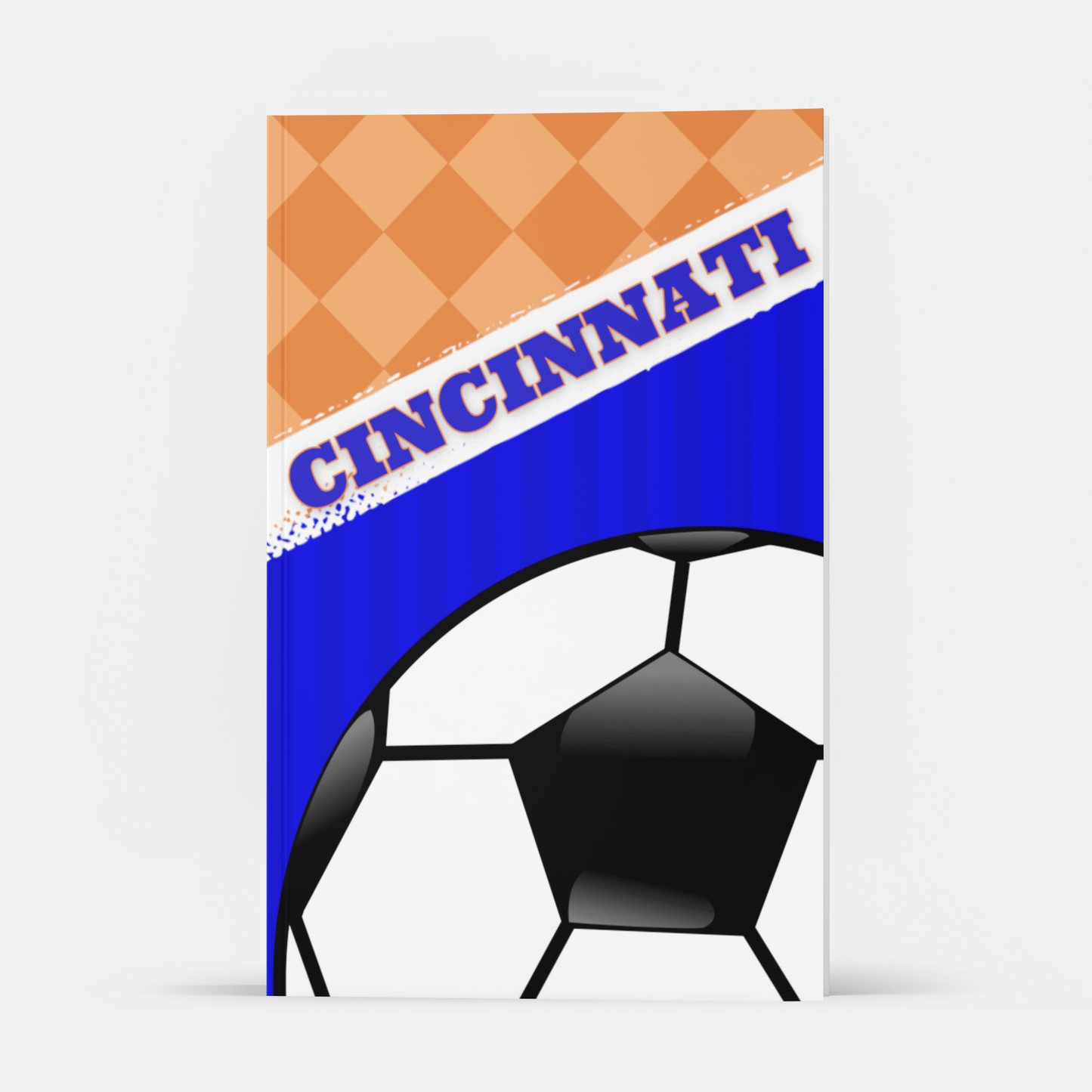 Orange & Blue Cincinnati Soccer 6x9" Lined Journal: M Blackcat Cincinnati Collection