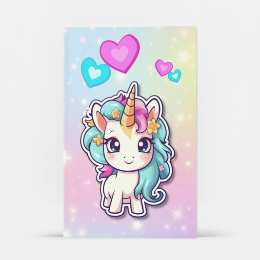 Unicorn & Hearts 6x9" Lined Journal: M Blackcat Girl Power Collection