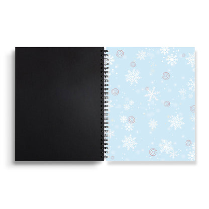 Pom Pom Hat Winter Black Cat Notebook