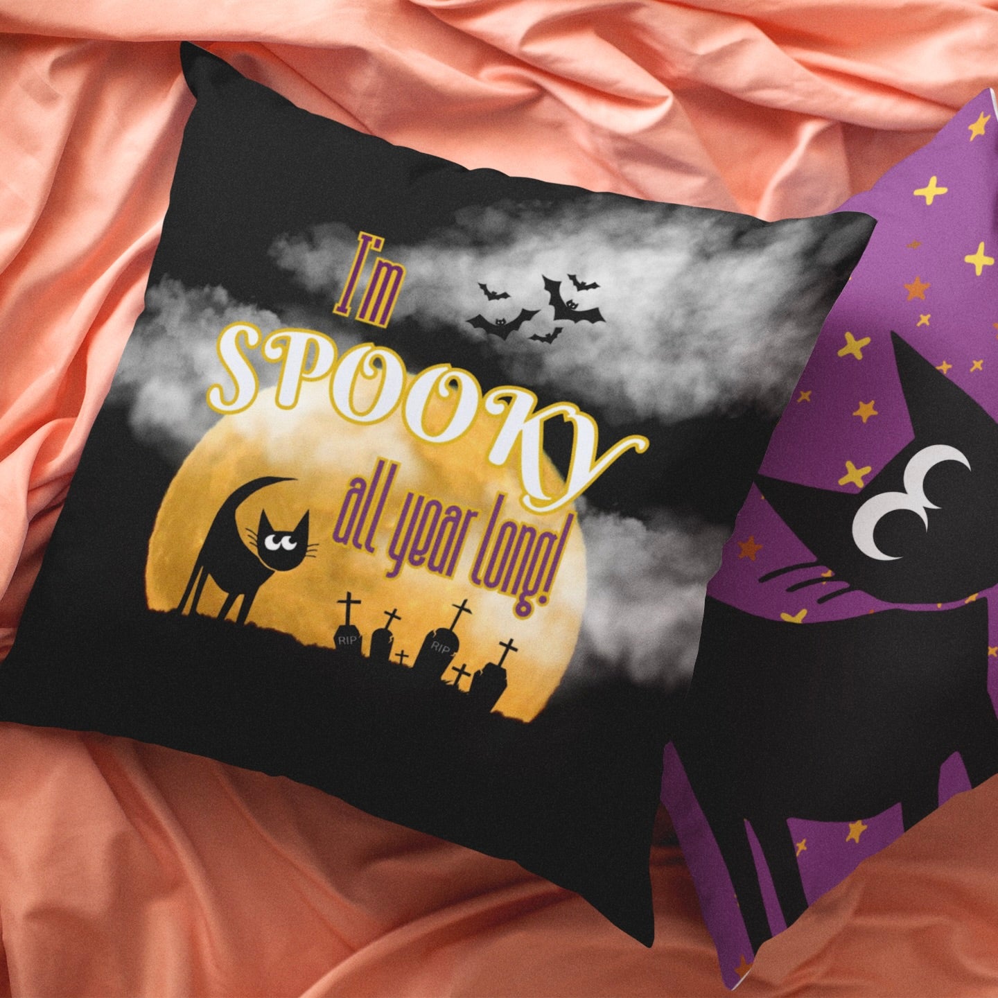 I'm Spooky All Year Long 14"x14" Square Pillow